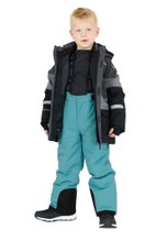 Zigzag Winter-Skihose ProvoW-PRO 10.000 (wasserdicht, atmungsaktiv, Schneefang) blaugrün Kinder